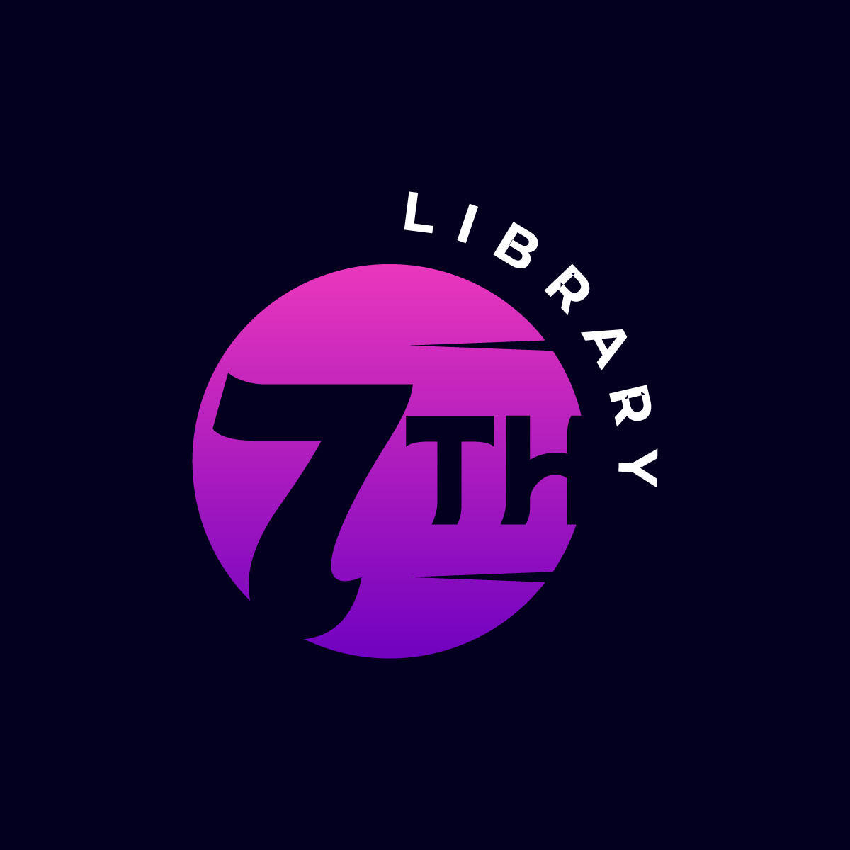 7th Library Logo 7th Library logo – whimsical coloring book brand bringing cozy, faith-rooted, hand-drawn illustrations for peace, joy, and creativity.